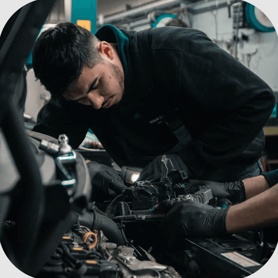 Expert mechanics at work